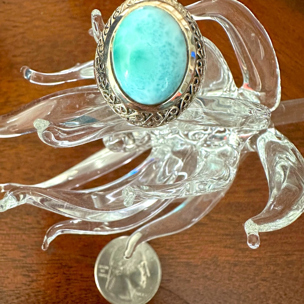 Larimar Sterling Silver Ring